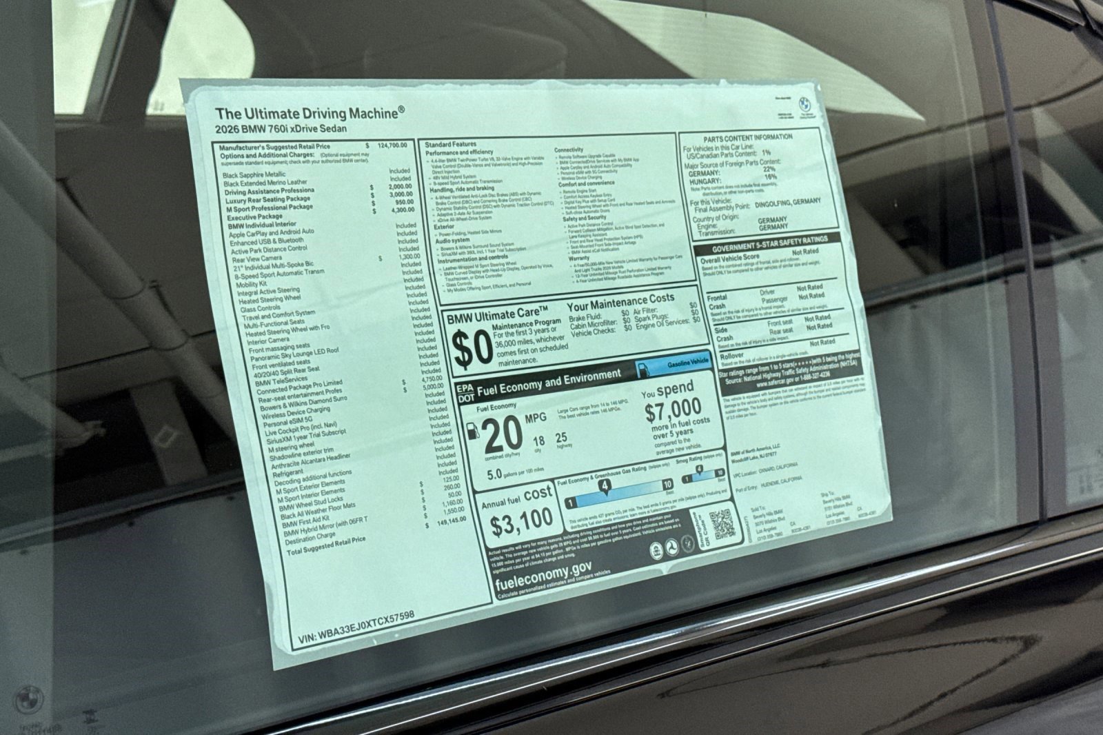 New 2026 BMW 760i xDrive w/ Executive Package AWD/4WD image 29