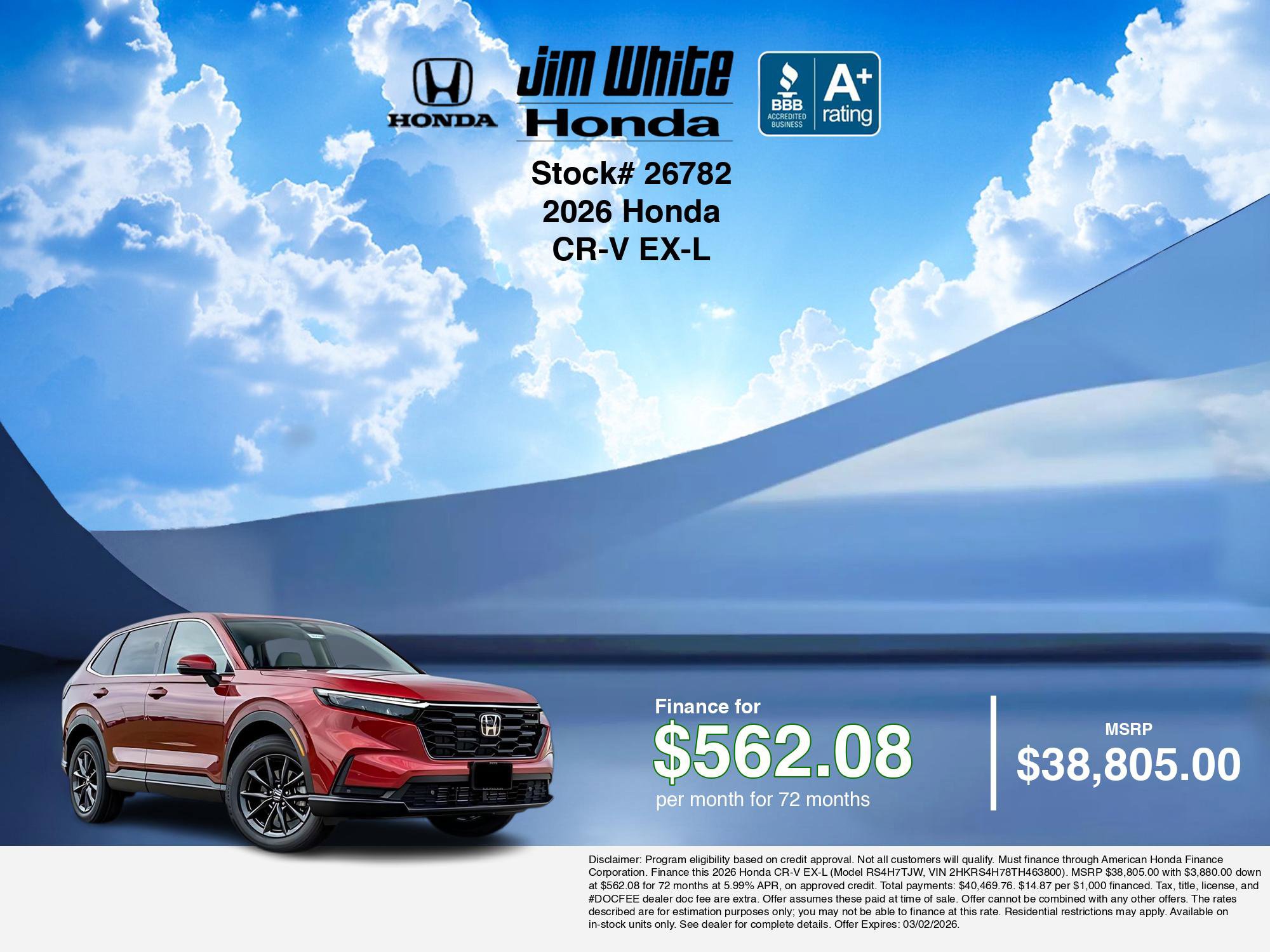 New 2026 Honda CR-V EX-L image 7