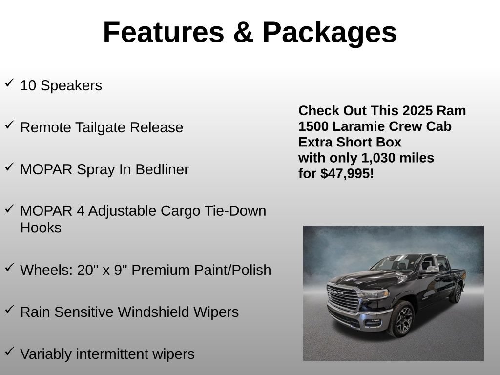 Used 2025 RAM 1500 Laramie w/ Bed Utility Group AWD/4WD image 8