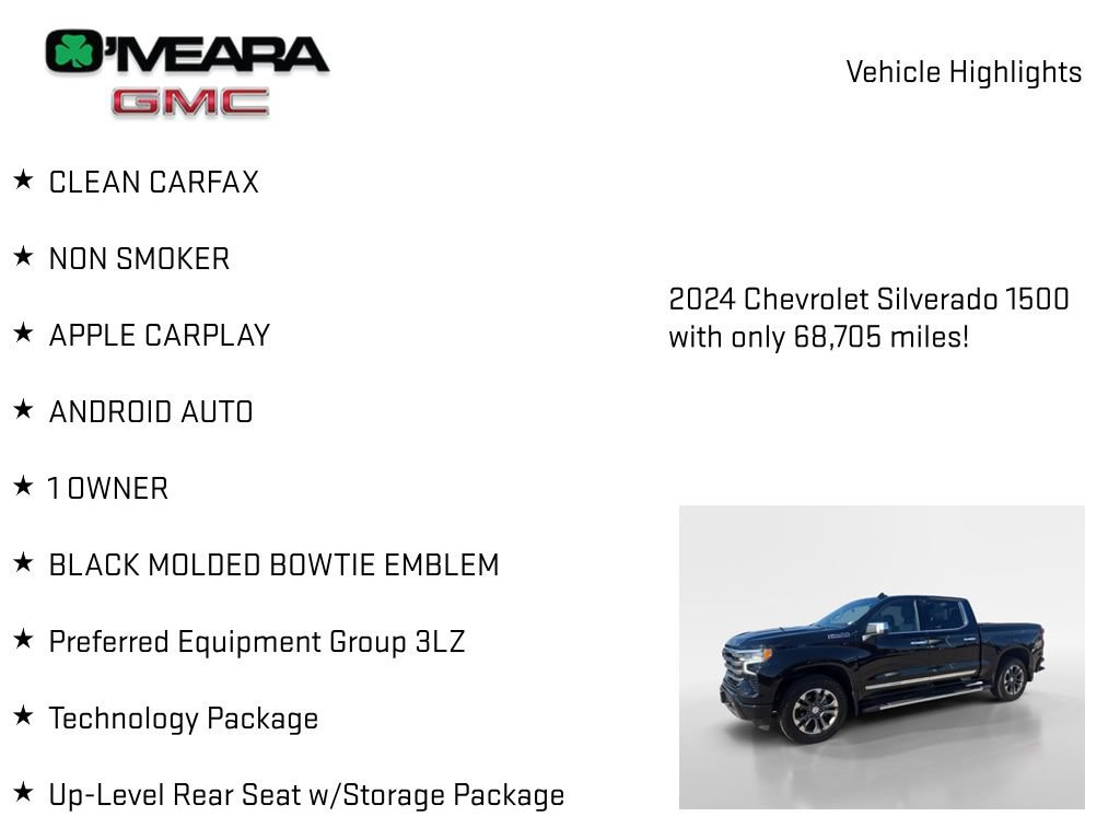 Used 2024 Chevrolet Silverado 1500 High Country w/ Technology Package AWD/4WD image 8