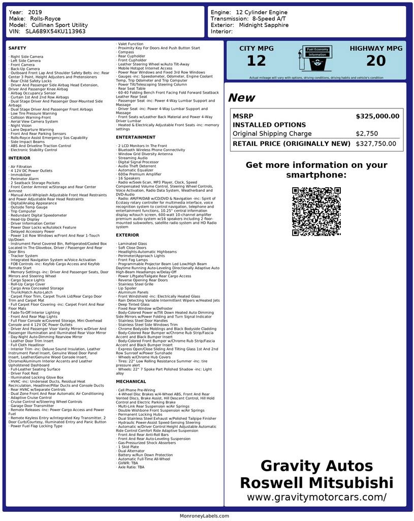 Used 2019 Rolls-Royce Cullinan image 3