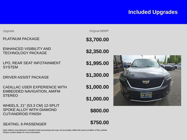 Used 2020 Cadillac XT6 Sport w/ Platinum Package AWD/4WD image 12