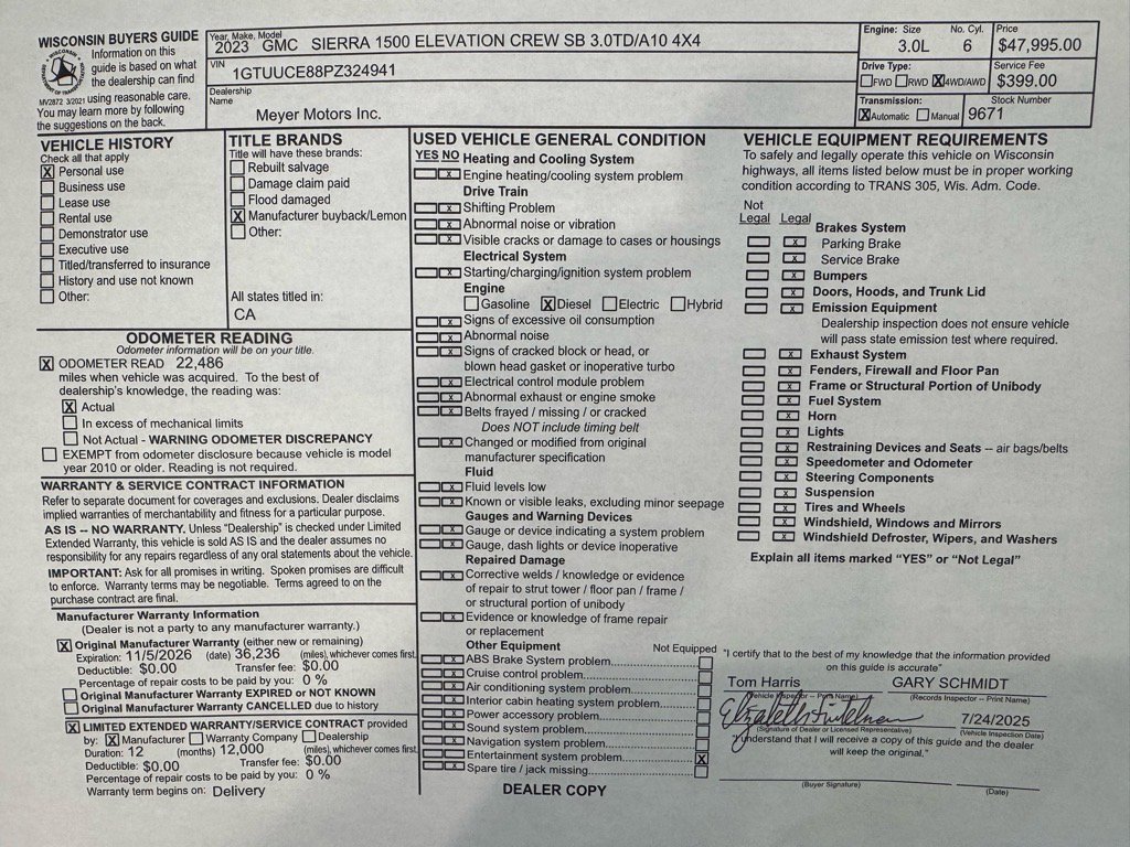 Used 2023 GMC Sierra 1500 Elevation w/ X31 Off-Road Package image 30