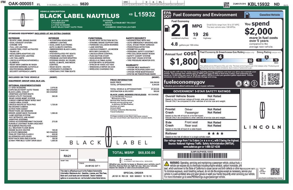 Used 2019 Lincoln Nautilus Black Label AWD/4WD image 23