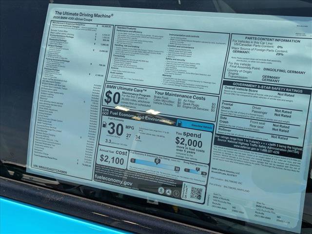 New 2026 BMW 430i xDrive Coupe w/ M Sport Package AWD/4WD image 19