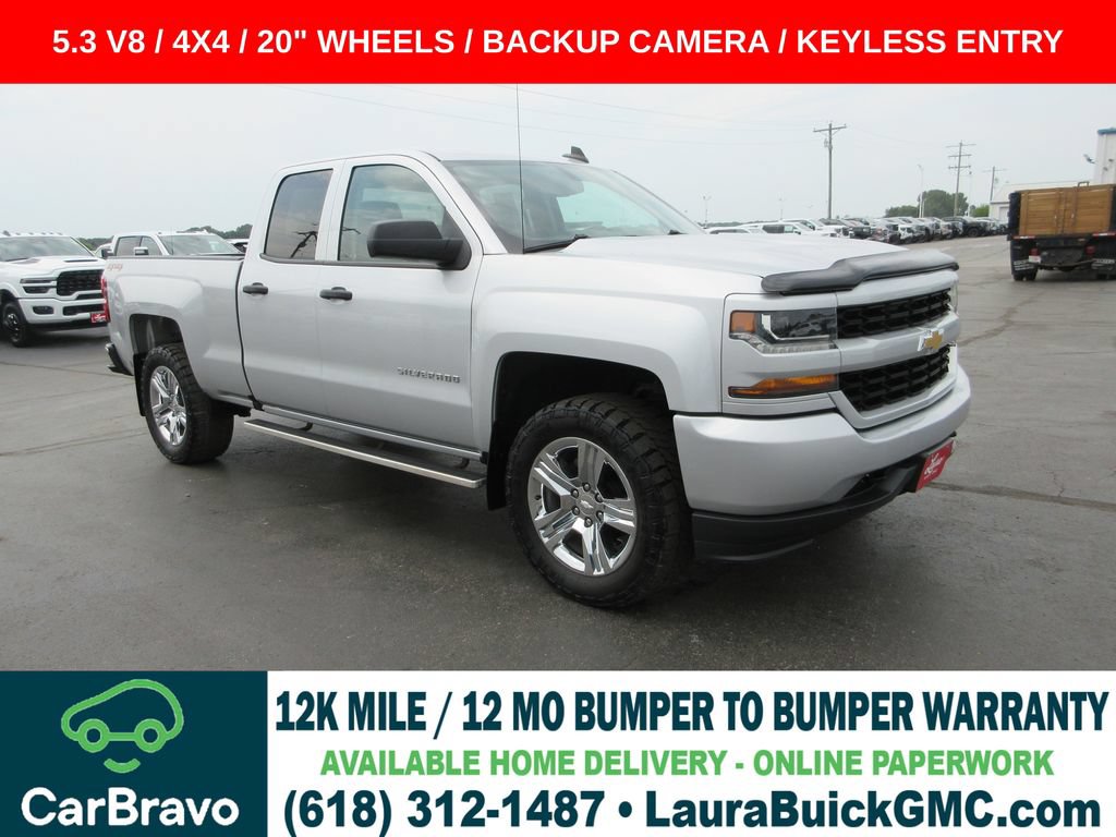Certified 2019 Chevrolet Silverado 1500 Custom w/ Custom Convenience Package AWD/4WD image 1