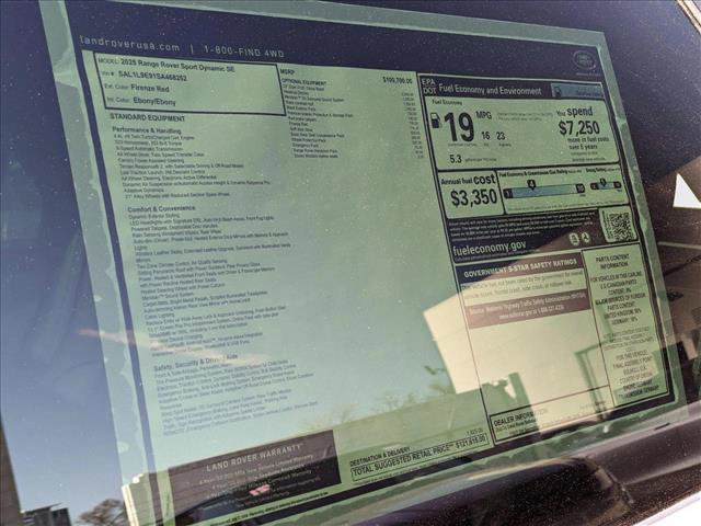 New 2025 Land Rover Range Rover Sport Dynamic SE image 20
