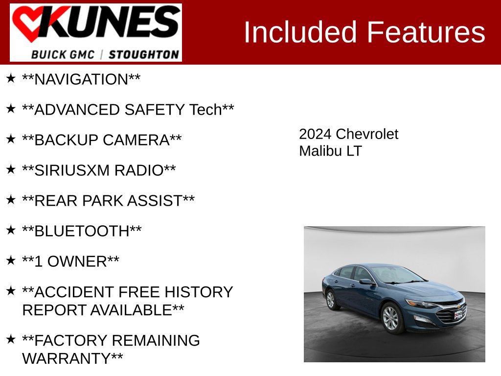 Used 2024 Chevrolet Malibu LT FWD image 2