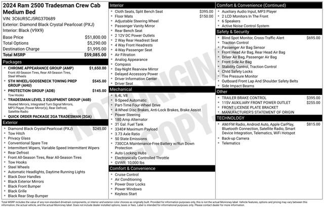 Used 2024 RAM 2500 Tradesman w/ Chrome Appearance Group image 15