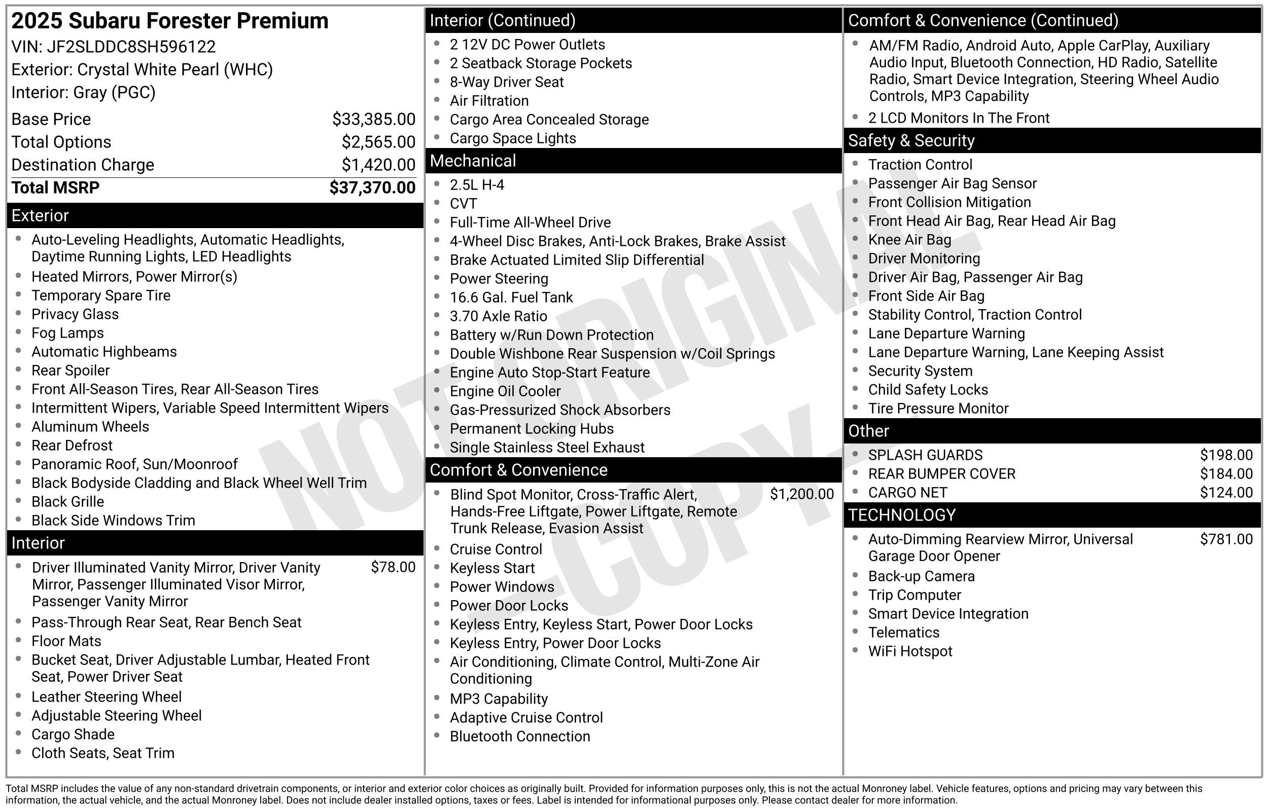 Used 2025 Subaru Forester Premium AWD/4WD image 46