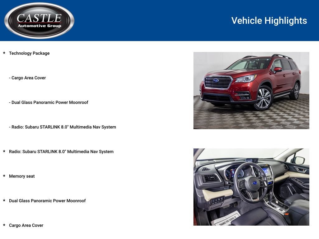 Used 2022 Subaru Ascent Limited w/ Technology Package AWD/4WD image 8