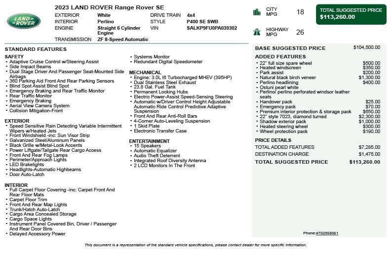 Used 2023 Land Rover Range Rover SE image 3