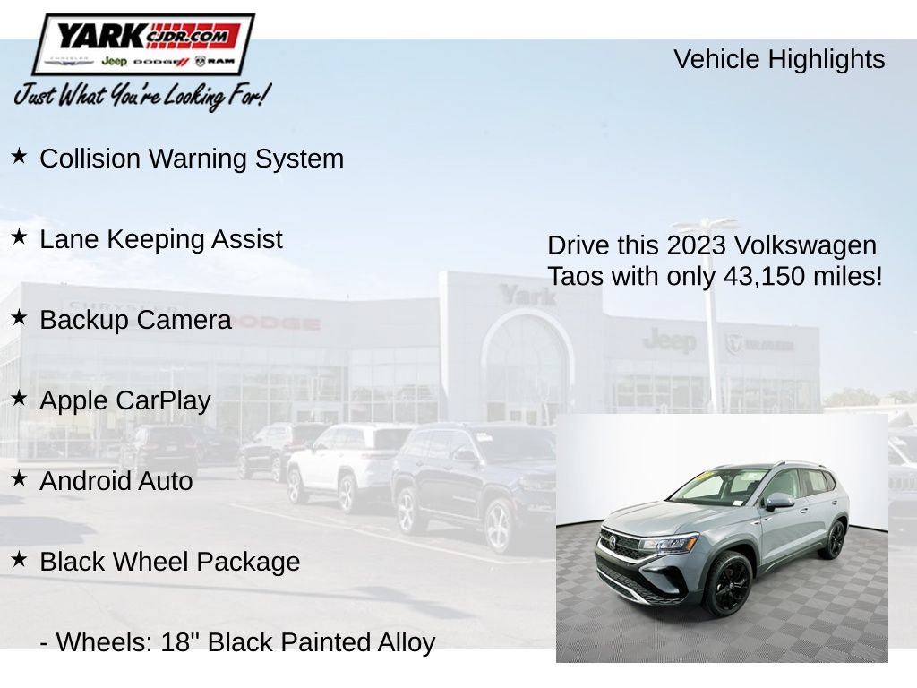 Used 2023 Volkswagen Taos SE w/ Black Wheel Package AWD/4WD image 8