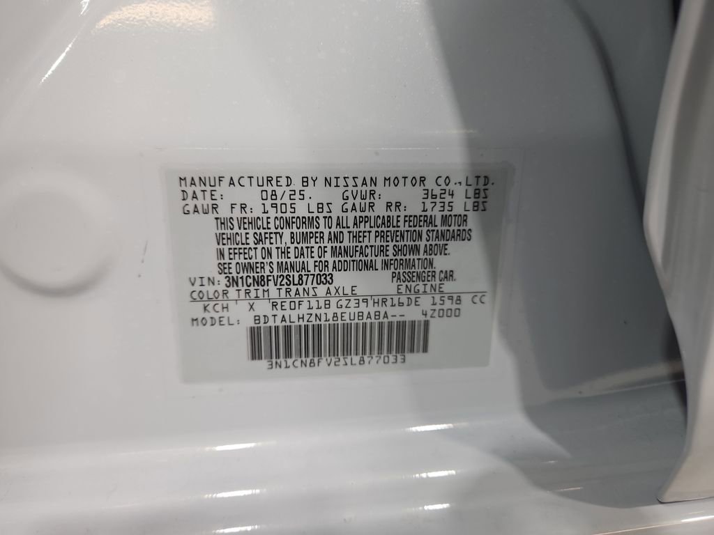 New 2025 Nissan Versa SR w/ Trunk Package image 28