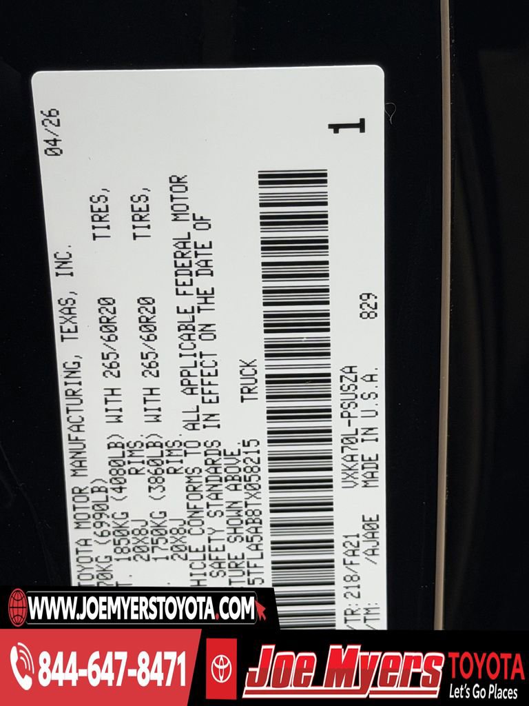 New 2026 Toyota Tundra SR5 image 21