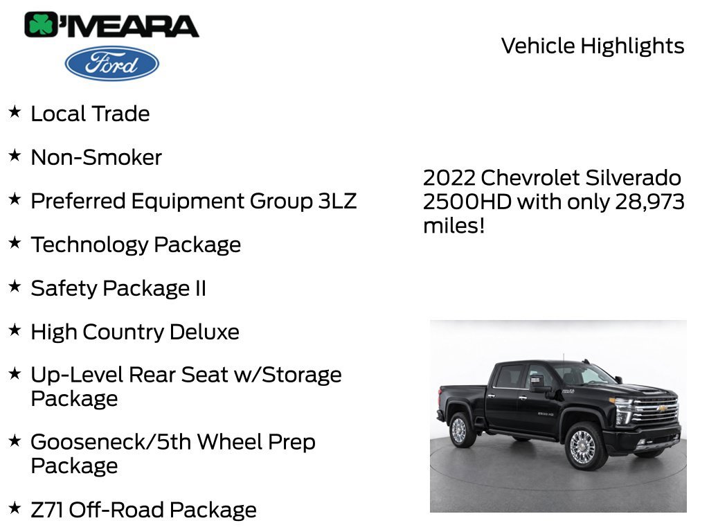 Used 2022 Chevrolet Silverado 2500 High Country w/ Z71 Off-Road Package AWD/4WD image 8