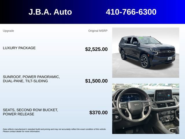 Certified 2022 Chevrolet Tahoe RST w/ Luxury Package AWD/4WD image 5