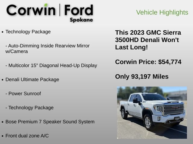 Used 2023 GMC Sierra 3500 Denali w/ Denali Ultimate Package AWD/4WD image 6