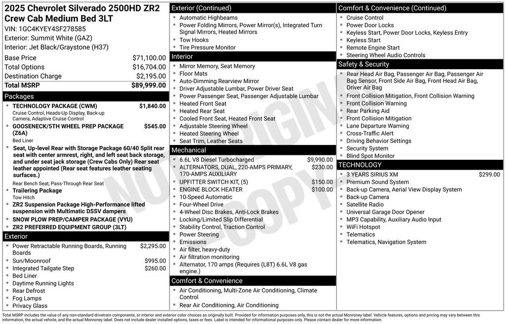 Used 2025 Chevrolet Silverado 2500 ZR2 w/ Technology Package AWD/4WD image 30