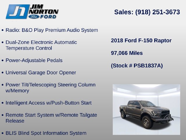 Used 2018 Ford F150 Raptor w/ Equipment Group 802A Luxury AWD/4WD image 17