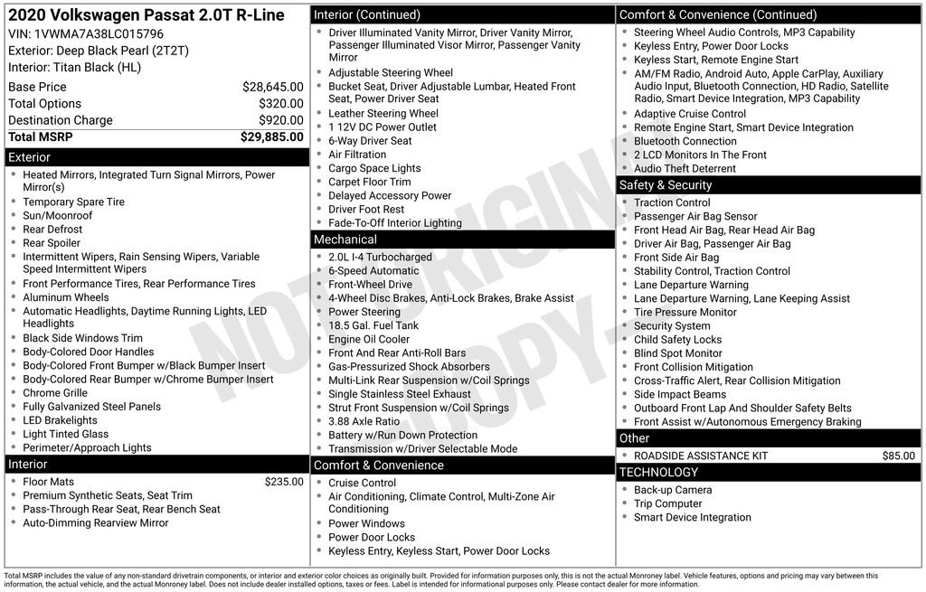 Used 2020 Volkswagen Passat 2.0T R-Line image 6
