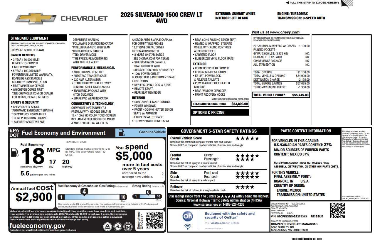 Used 2025 Chevrolet Silverado 1500 LT