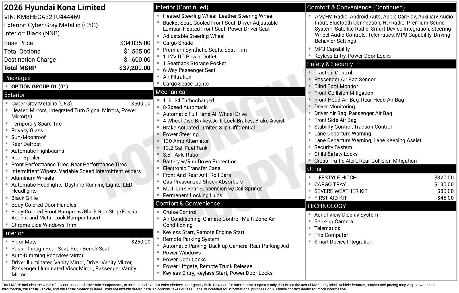 New 2026 Hyundai Kona Limited AWD/4WD image 4