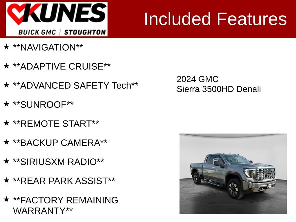 Used 2024 GMC Sierra 3500 Denali w/ Denali Reserve Package AWD/4WD image 2