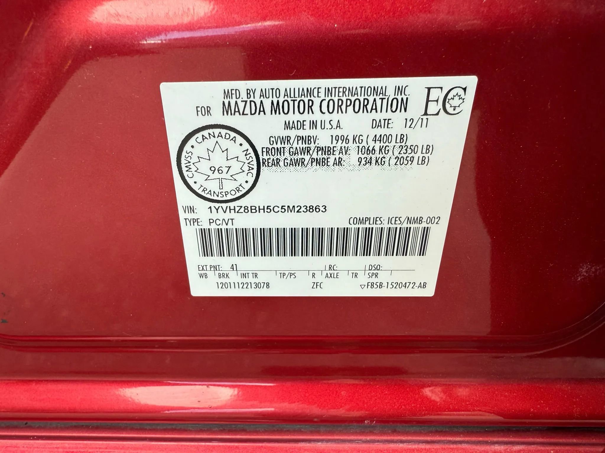 Used 2012 MAZDA MAZDA6 i Sport image 29