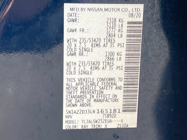 Used 2020 Nissan Murano Platinum w/ Cargo Package FWD image 42