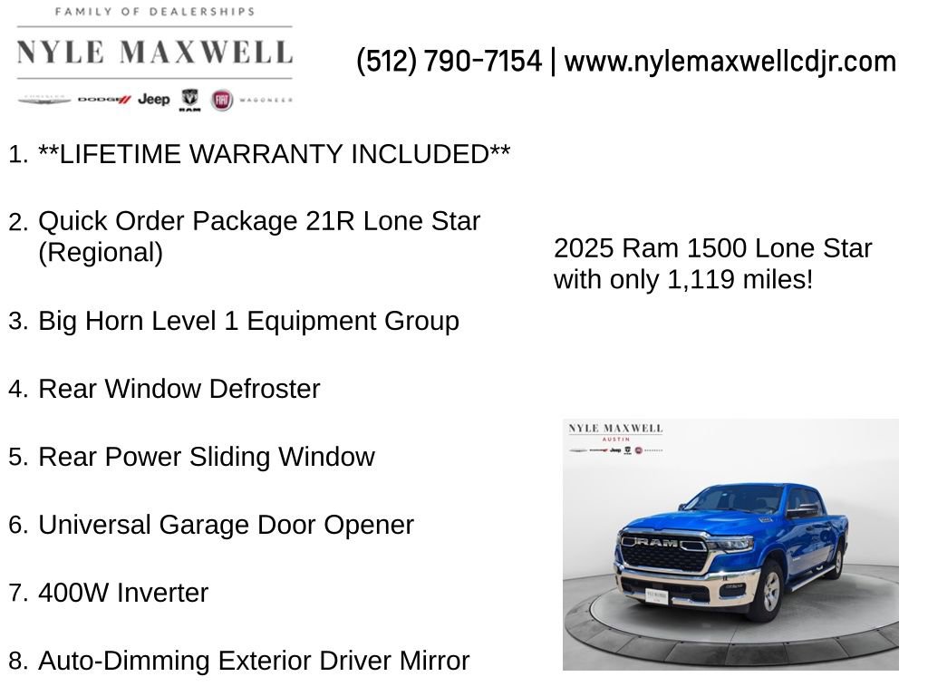 Used 2025 RAM 1500 Lone Star image 12