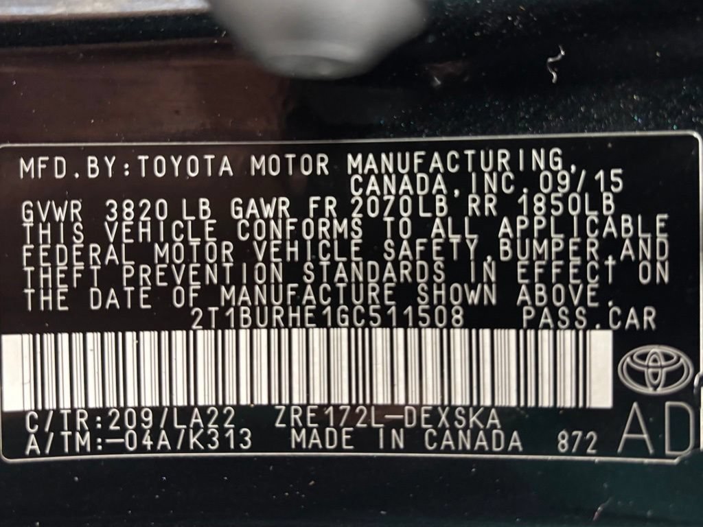 Used 2016 Toyota Corolla S Premium w/ Body Protection Package #1 FWD image 10