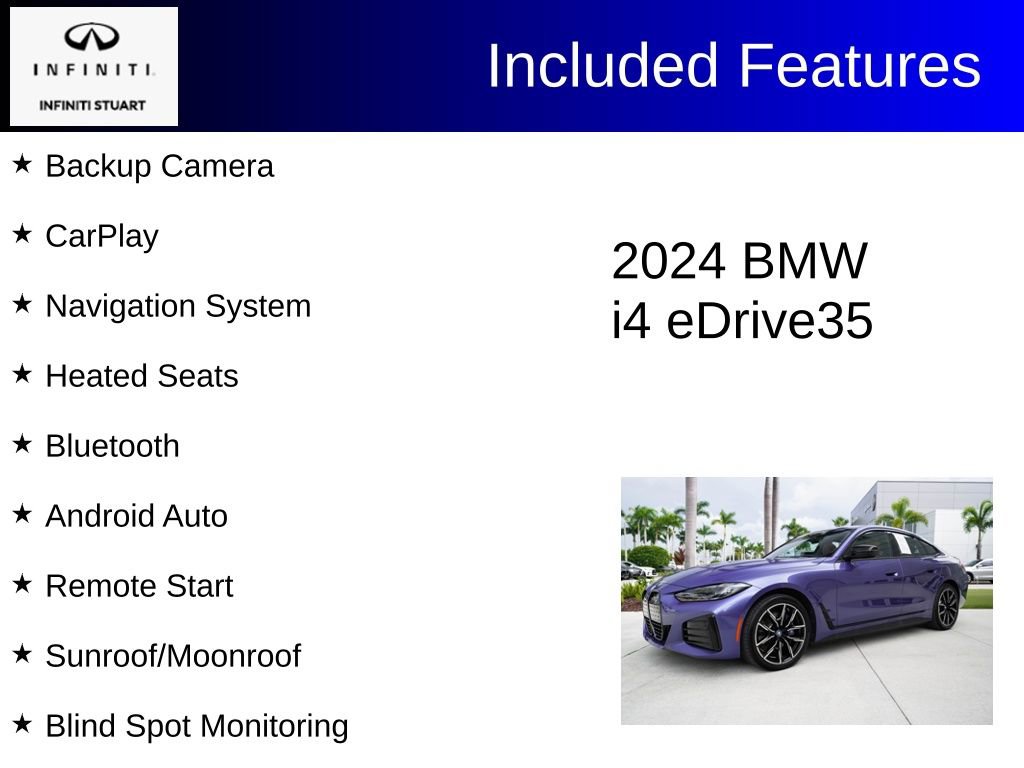 Used 2024 BMW i4 eDrive35 w/ M Sport Package image 2