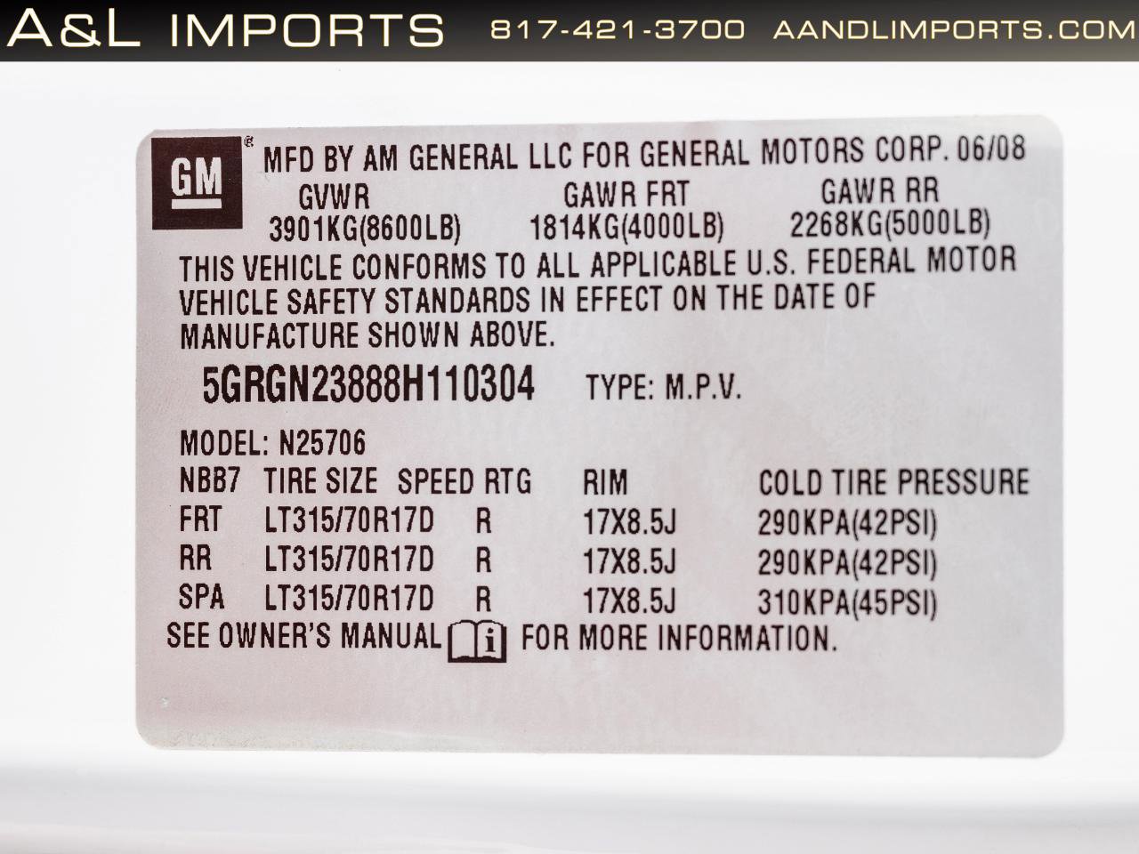 Used 2008 HUMMER H2 AWD/4WD image 65