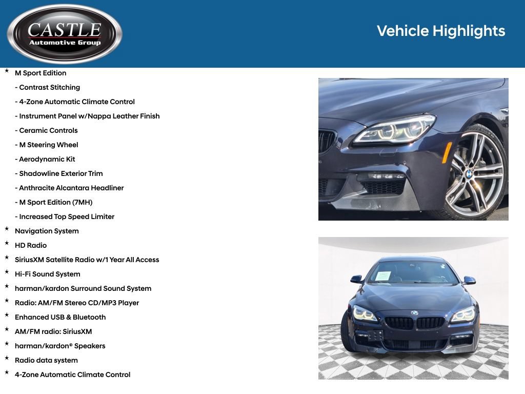 Used 2018 BMW 650i Gran Coupe xDrive w/ Executive Package AWD/4WD image 12