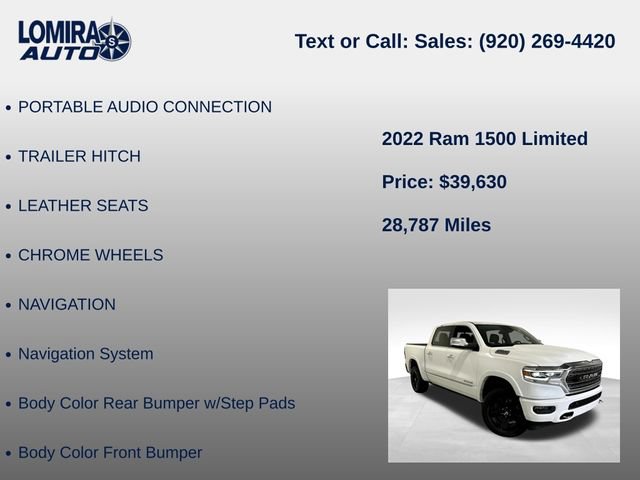 Used 2022 RAM 1500 Limited w/ Body-Colour Bumper Group AWD/4WD image 27