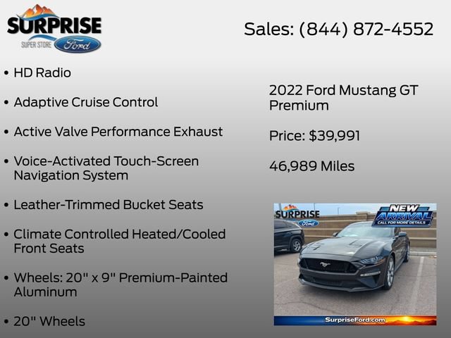 Used 2022 Ford Mustang GT Premium w/ Ford Safe & Smart Package RWD image 13