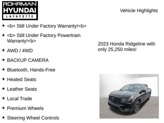 Used 2023 Honda Ridgeline RTL image 7