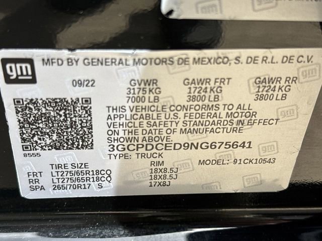 Used 2022 Chevrolet Silverado 1500 Custom Trail Boss w/ Midnight Edition image 32