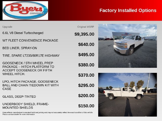 Used 2018 Chevrolet Silverado 3500 W/T w/ WT Fleet Convenience Package AWD/4WD image 10