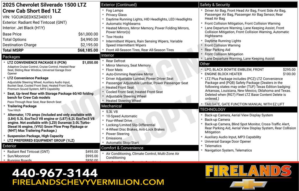 Used 2025 Chevrolet Silverado 1500 LTZ w/ LTZ Convenience Package II image 2