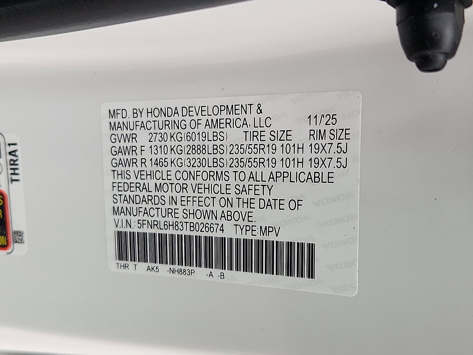 New 2026 Honda Odyssey Touring image 18