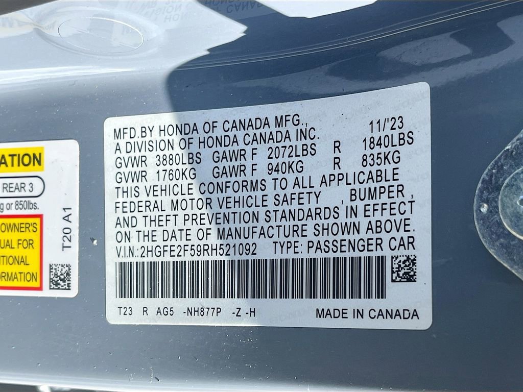 Used 2024 Honda Civic Sport image 28