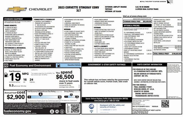 Used 2023 Chevrolet Corvette Stingray Premium Conv w/ Z51 Performance Package image 4