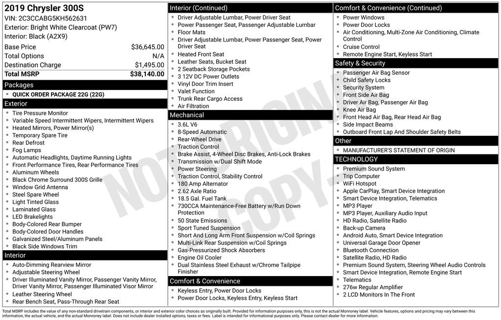 Used 2019 Chrysler 300 S RWD image 49