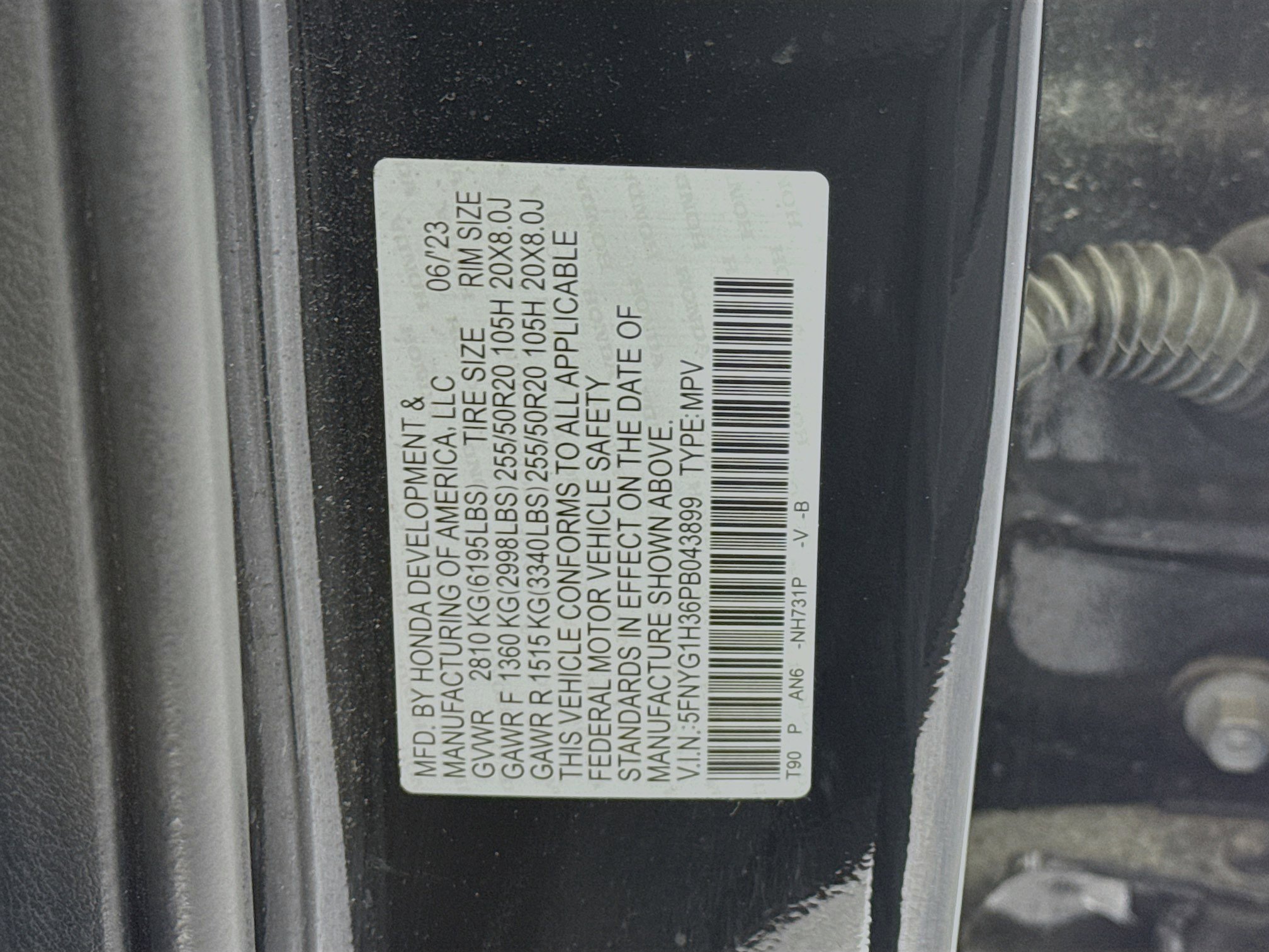 Certified 2023 Honda Pilot Sport image 31