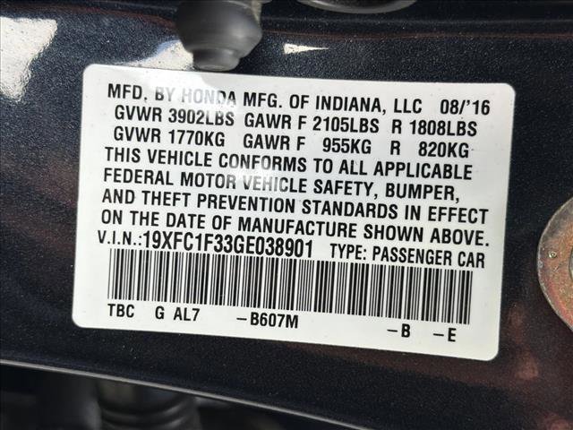 Used 2016 Honda Civic EX-T image 27