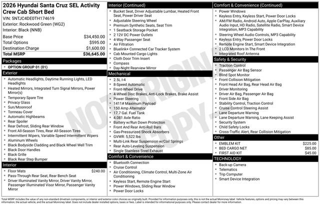 New 2026 Hyundai Santa Cruz SEL FWD image 27