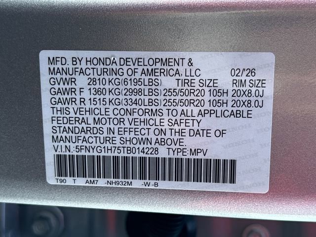 New 2026 Honda Pilot Touring image 21