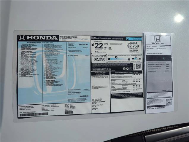 New 2026 Honda Odyssey EX-L image 20